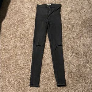 Topshop Ripped Jaime Moto Jeans